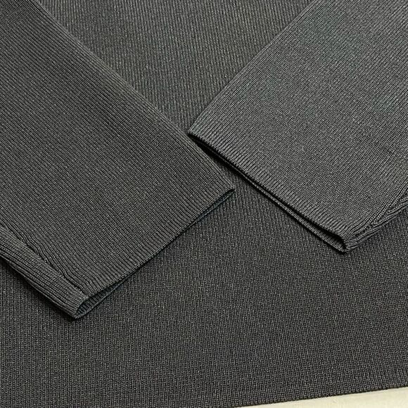 Prima Bella black ribbon tie 3/4 sleeve sweater size S - Picture 10 of 12